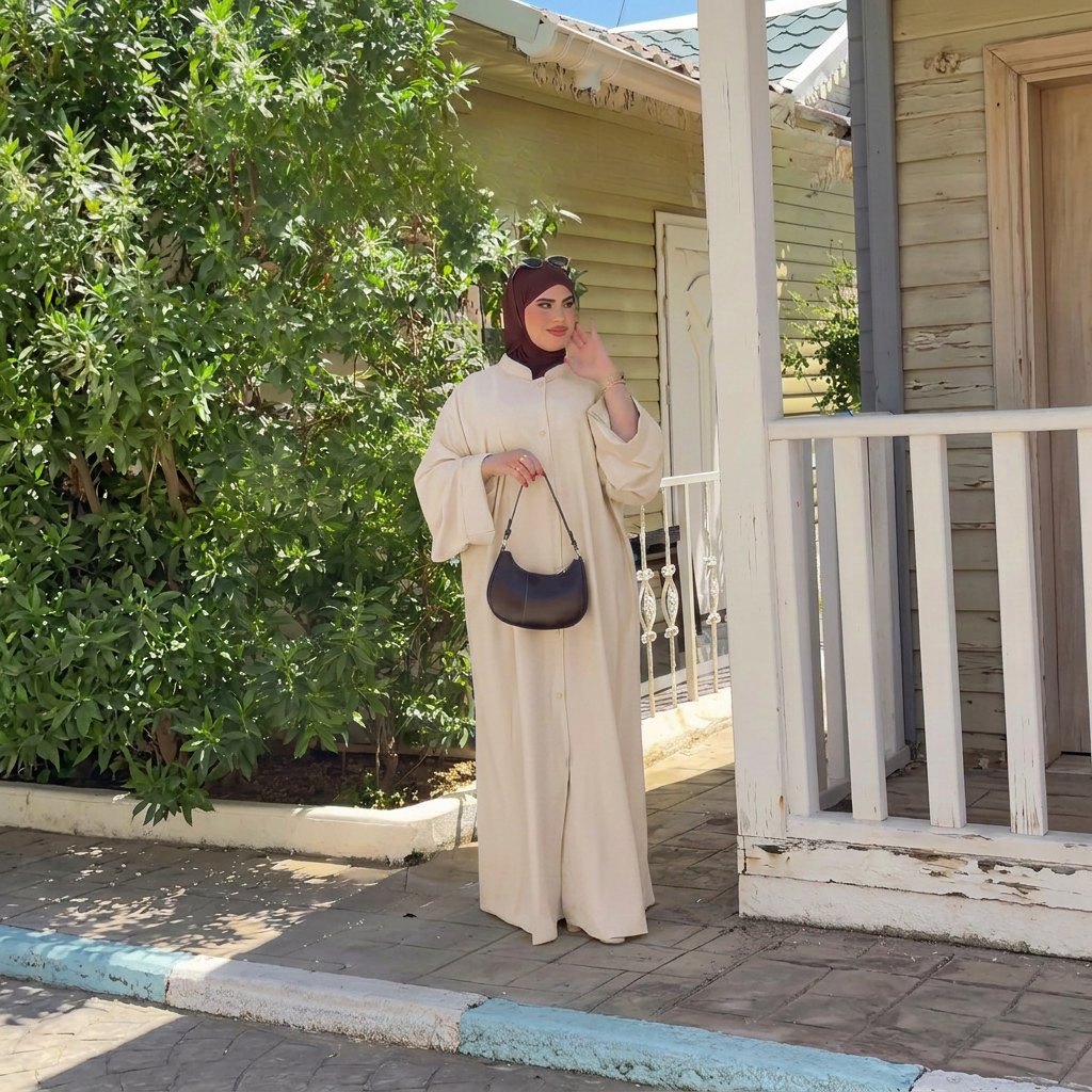 Robe Robe Yousra — Col Mao & Manches Cloche