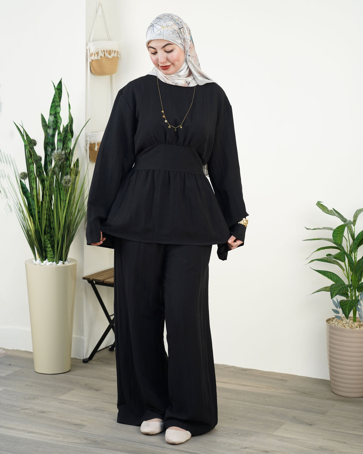 Ensemble Moda — Lin & Taille Marquée