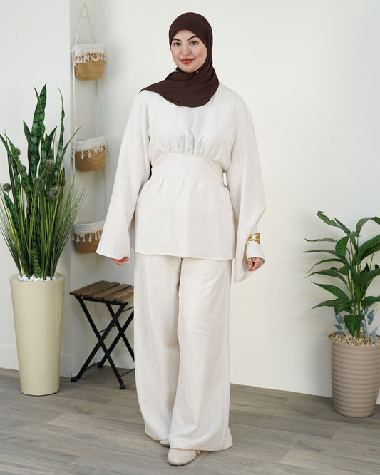 Ensemble Moda — Lin & Taille Marquée