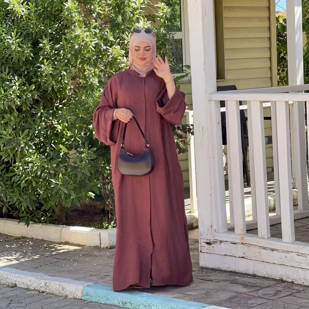 Robe Robe Yousra — Col Mao & Manches Cloche