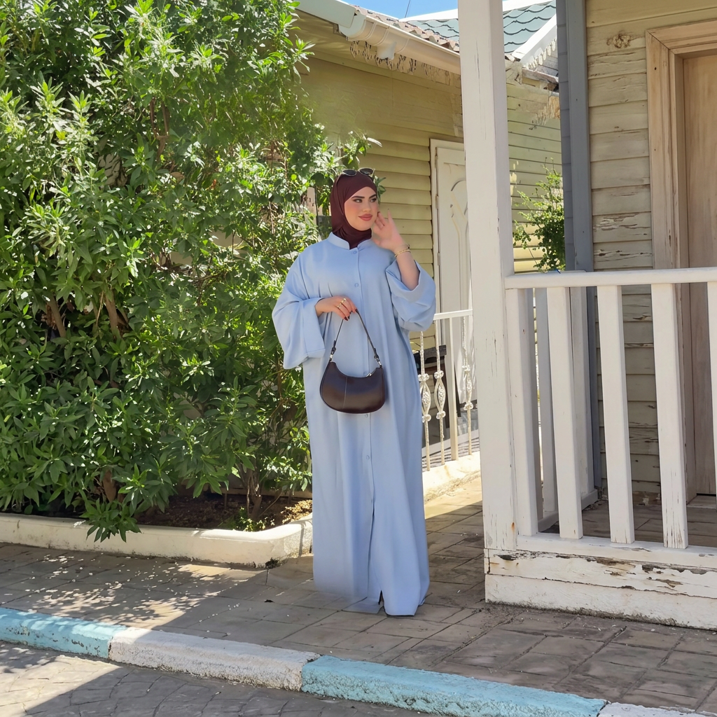 Robe Robe Yousra — Col Mao & Manches Cloche