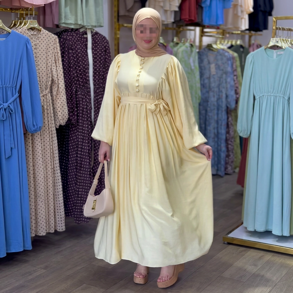 Robe Hana — Boutons & Manches Cocooning