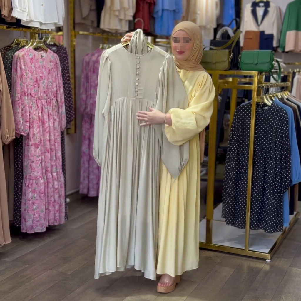 Robe Hana — Boutons & Manches Cocooning