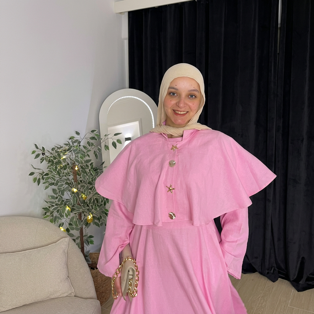 Robe Yasmine — Cape & Étoiles Dorées