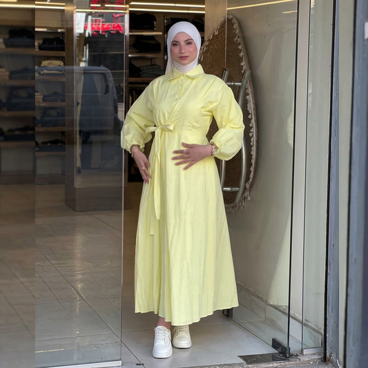 Robe Talia — Popeline & Ceinture Intégrée